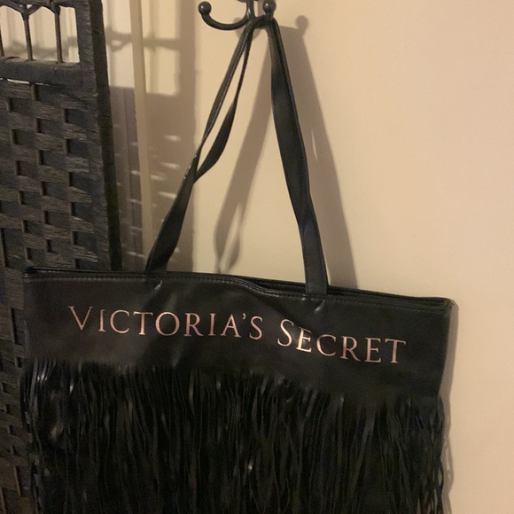 Victoria’s Secret black frilly tote - Picture 2 of 3